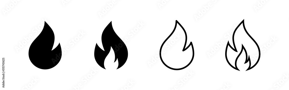 Fire icon vector. fire sign and symbol Fire icon vector. fire sign and symbol