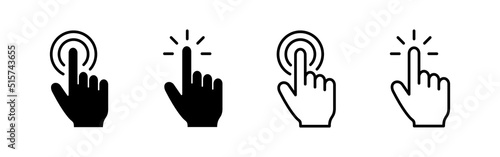 Hand cursor icon vector. cursor sign and symbol. hand cursor icon clik