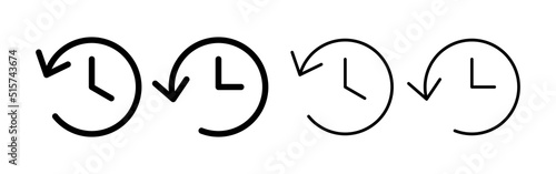 History icon vector. recent event history sign and symbol