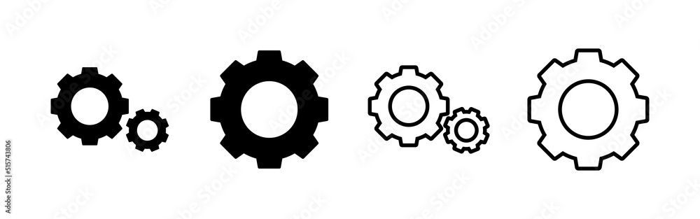 Setting icon vector. Cog sign and symbol. Gear Sign Setting icon vector. Cog sign and symbol. Gear Sign