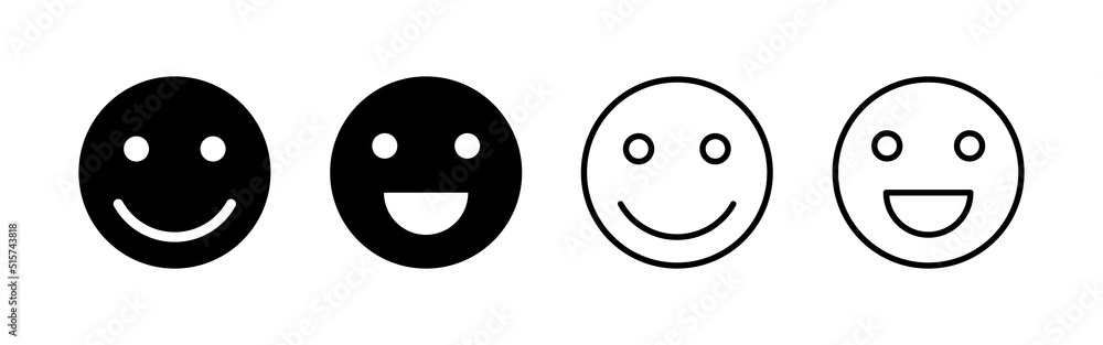 Fototapeta premium Smile icon vector. smile emoticon icon. feedback sign and symbol