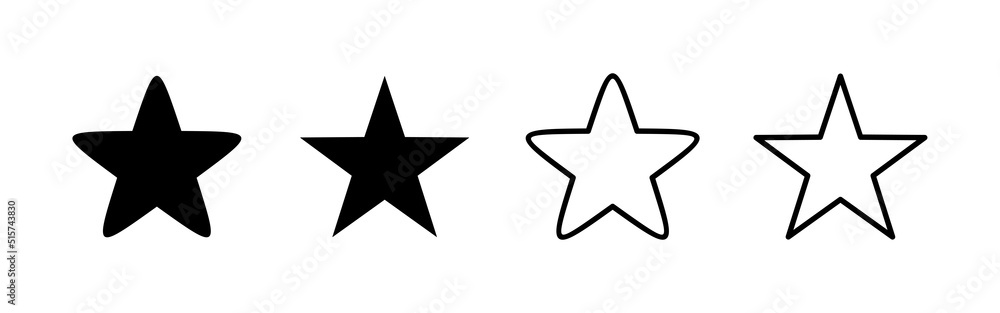 Star icon vector. rating sign and symbol. favourite star icon Star icon vector. rating sign and symbol. favourite star icon