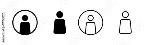 User icon vector. person sign and symbol. people icon.