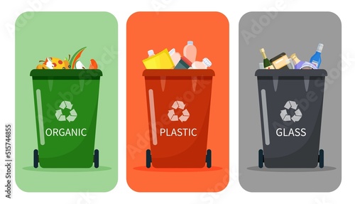Set of trash cans