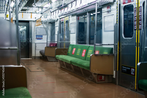 electric train carriages in jakarta, indonesia