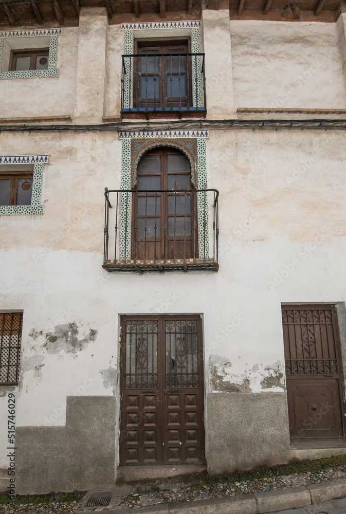 Architecutre of the Albaicin district of Granada in Andalusia, Spain