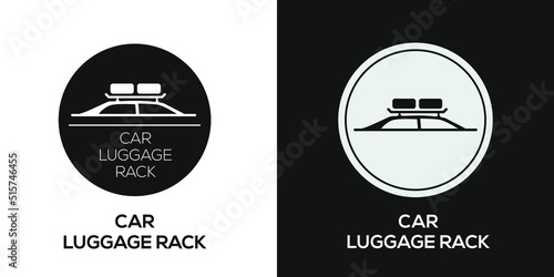 Creative (Car luggage rack) Icon, Vector sign.