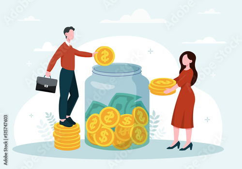 Concept of saving money