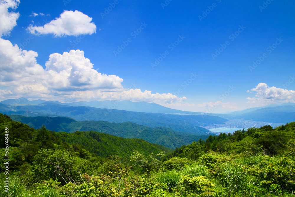 Fototapeta premium 高ボッチ高原（長野県・岡谷市、塩尻市）