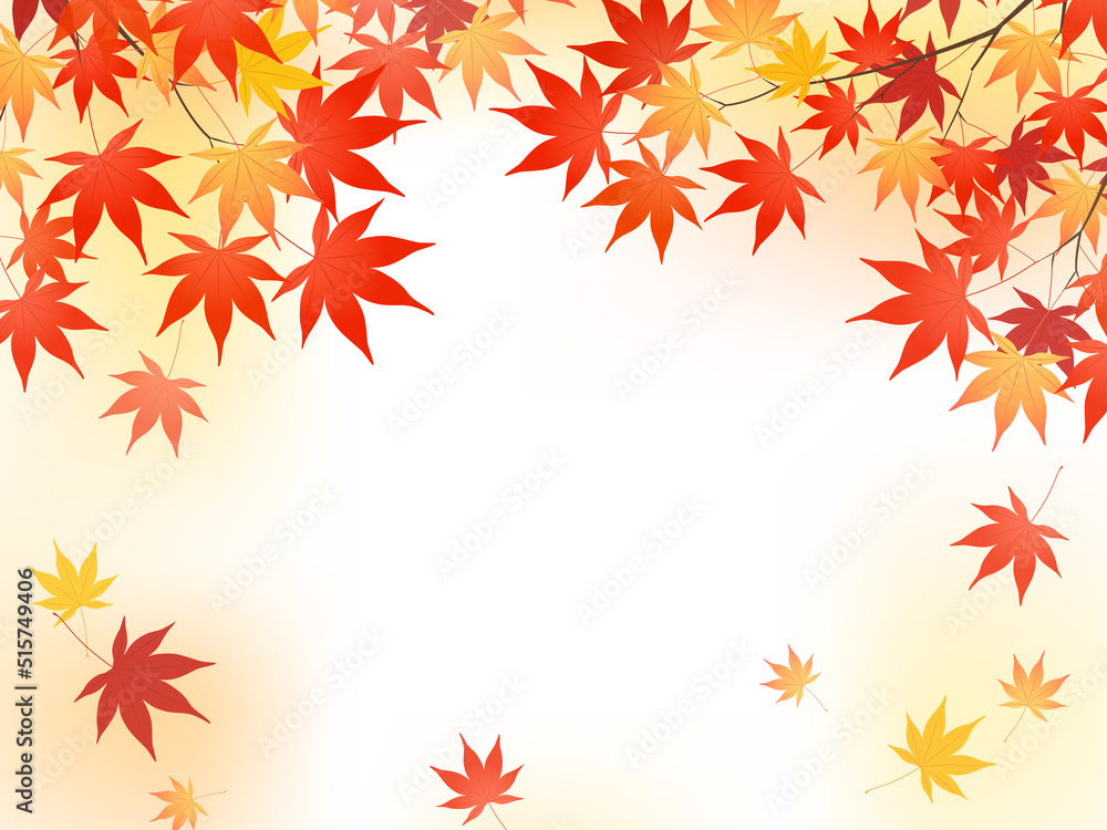 紅葉のフレーム_ベクターイラスト 紅葉のフレーム_ベクターイラスト
