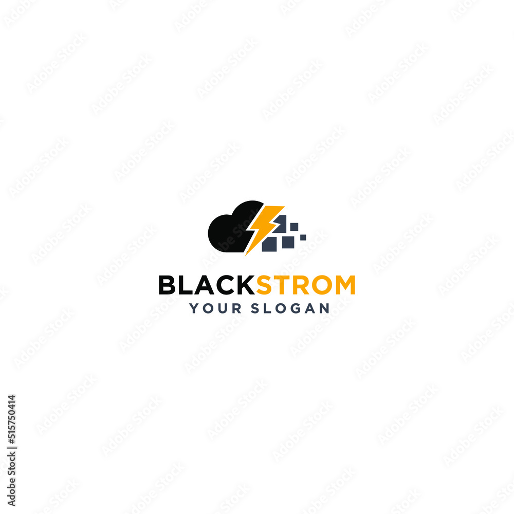 business logo design cloud with strom business logo design cloud with strom