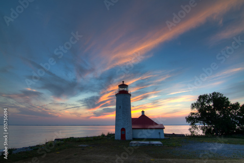 lighthouse with sunset