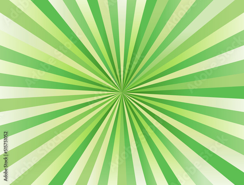 緑色の集中線の背景素材