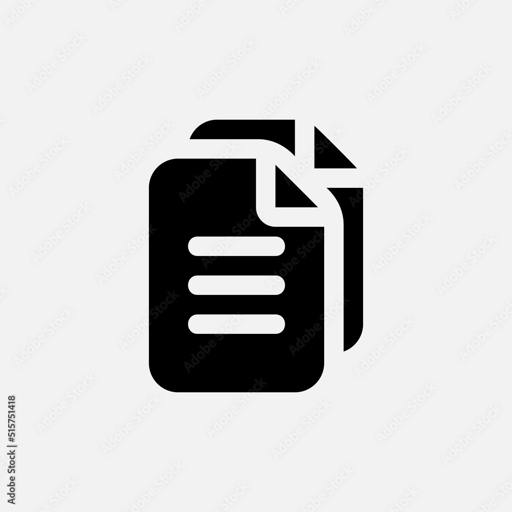 Copy icon in solid style about text editor, use for website mobile app presentation Copy icon in solid style about text editor, use for website mobile app presentation