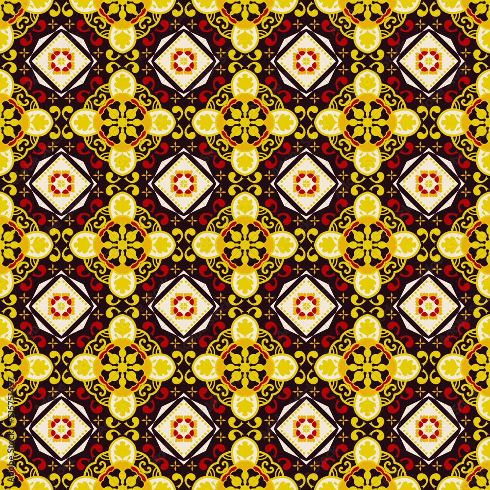 Floral Seamless Pattern Background Garden Nature Damask Aboriginal Art Floral Seamless Pattern Background Garden Nature Damask Aboriginal Art