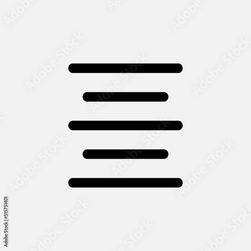 Align center icon in solid style about text editor, use for website mobile app presentation