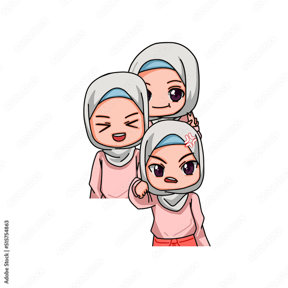 Cute Female Muslim Character