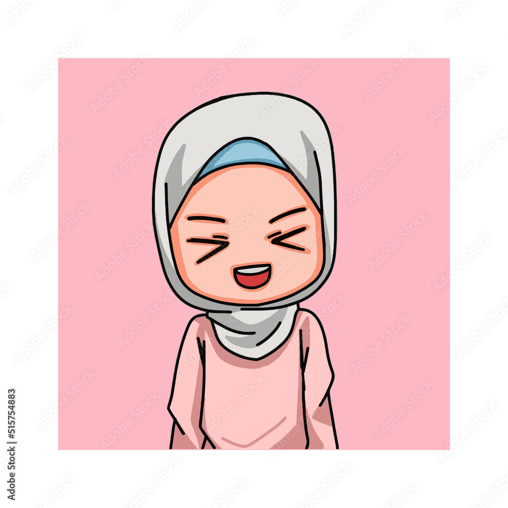 Cute Female Muslim Character Cute Female Muslim Character