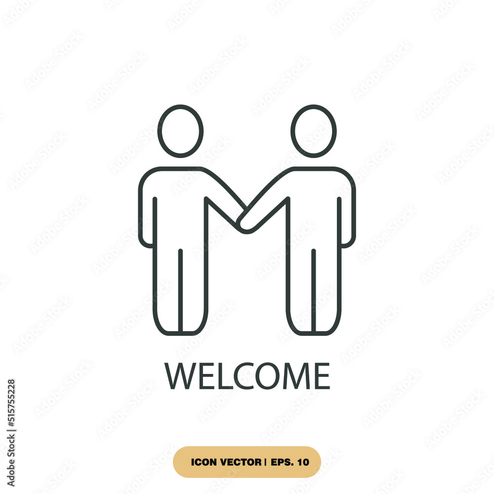 welcome icons symbol vector elements for infographic web welcome icons symbol vector elements for infographic web