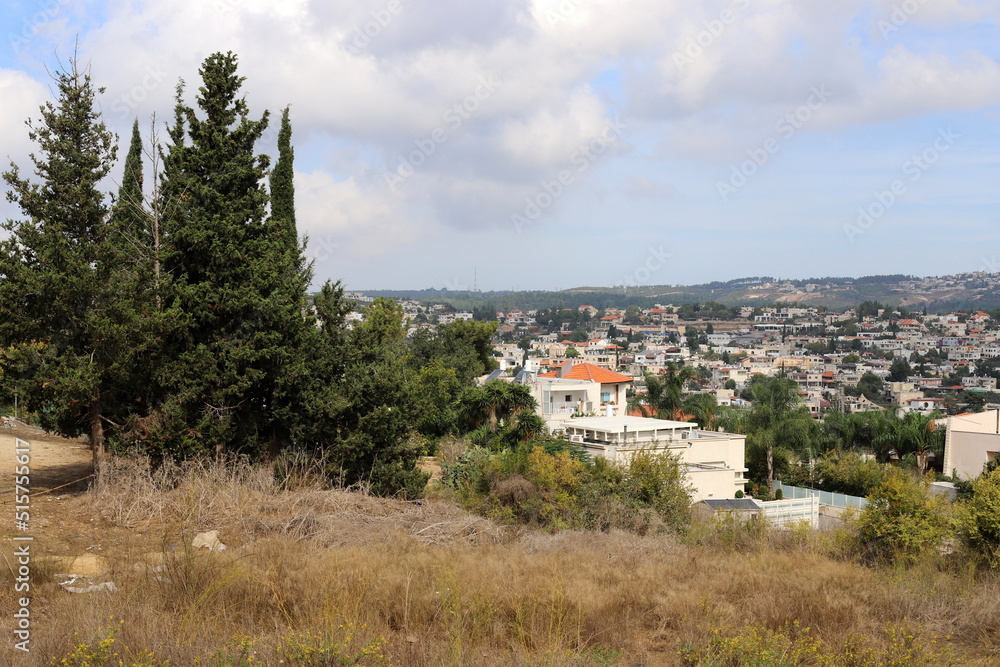 Landscape in a small town in northern Israel