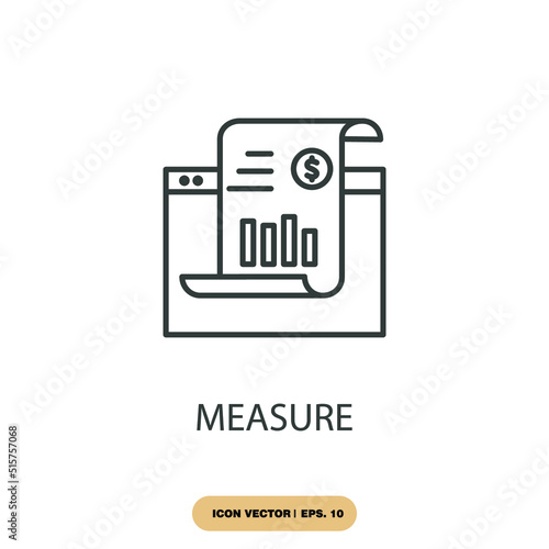measure icons  symbol vector elements for infographic web