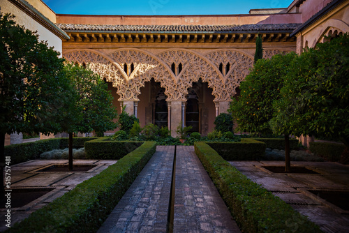 Aljafería Palace interior in Zaragoza, Spain photo
