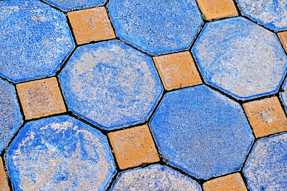 The brick block floor background The brick block floor background