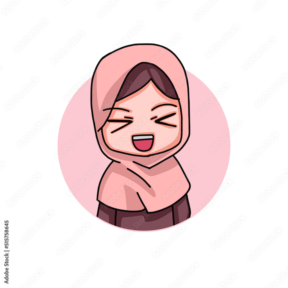 Cute Female Muslim Character. Cute Female Muslim Character.