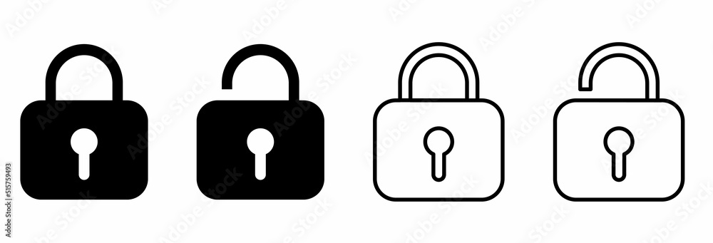 ロック・南京錠・Padlock・セキュリティ・アイコンセット ロック・南京錠・Padlock・セキュリティ・アイコンセット