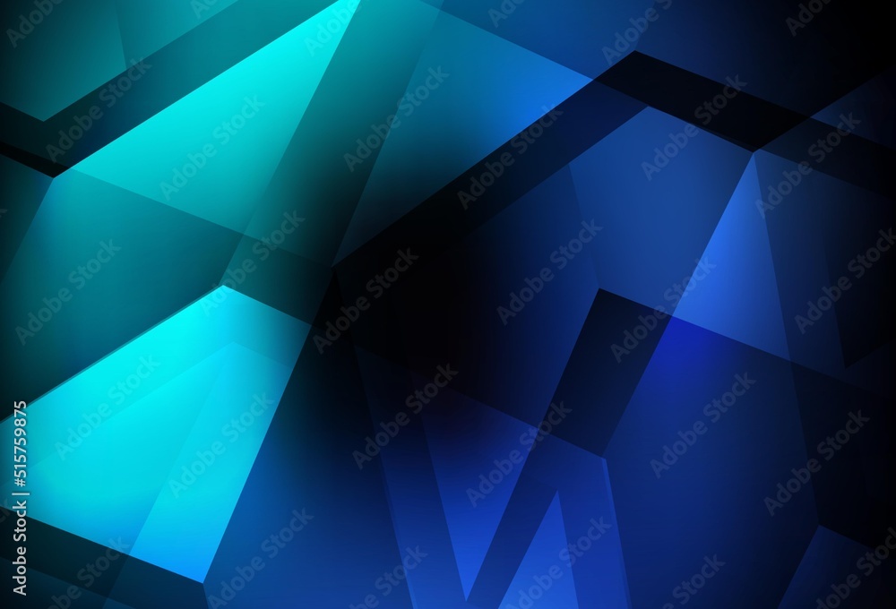 Obraz premium Dark BLUE vector template in hexagonal style.