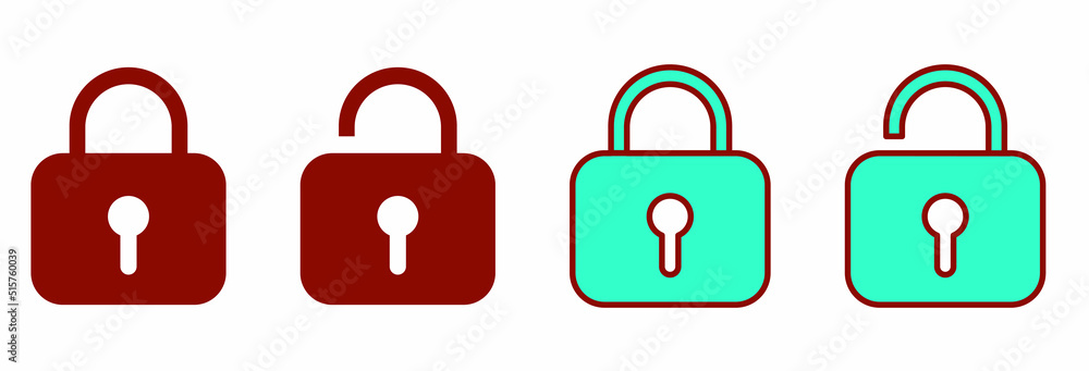 ロック・南京錠・Padlock・セキュリティ・アイコンセット ロック・南京錠・Padlock・セキュリティ・アイコンセット