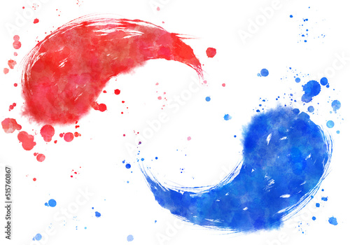 Graphic images applied with the Korean flag Taegeukgi, which can be used as a graphic background on Korean national holidays.