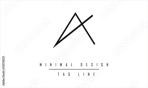 KA or AK Logo Design Vector Art Illustration 