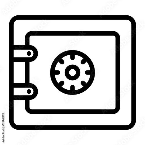 safebox line icon