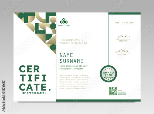 Modern Design Certificate. Certificate template awards diploma background vector modern design simple elegant and luxurious elegant. layout horizontal in A4 size