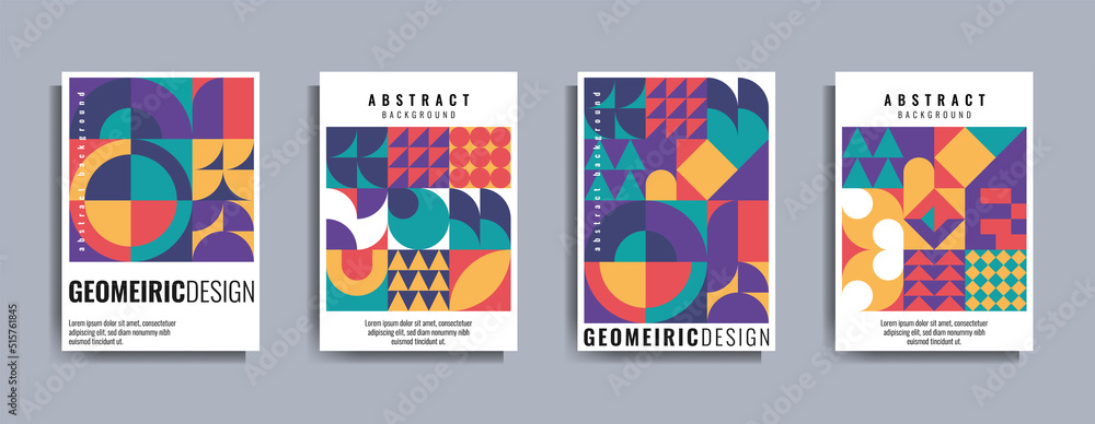 Retro graphic cover design. Colorful geometric vintage composition. Applicable for covers, vouchers, posters, flyers and banners.