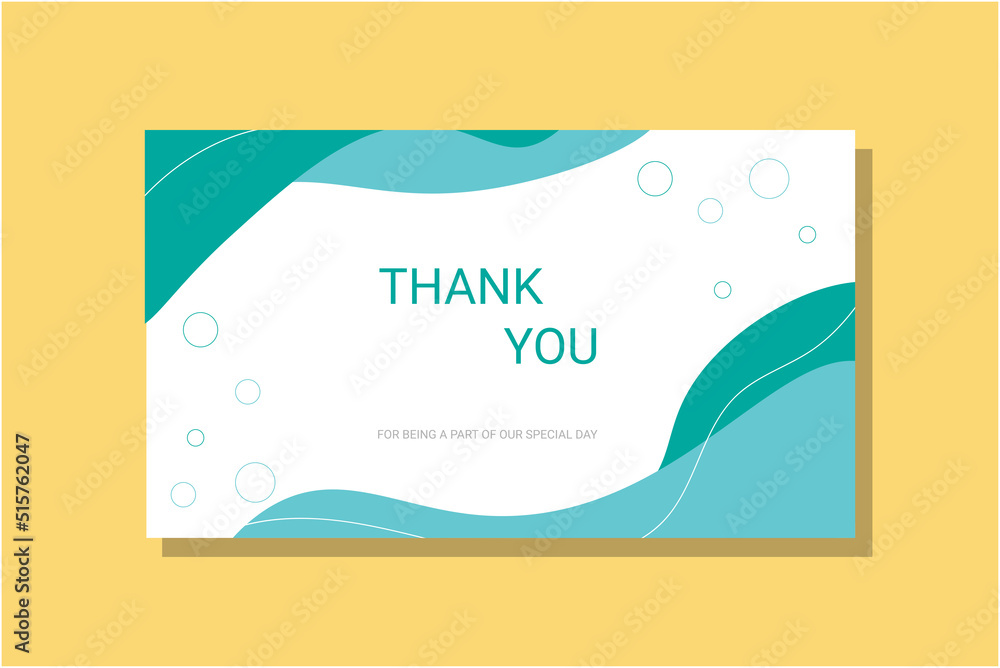 Thank you card template vector illustration