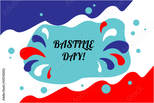 Bastille day background vector illustration