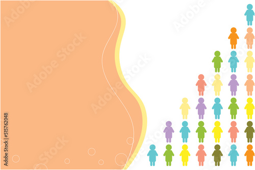 World population day theme template with copy space
