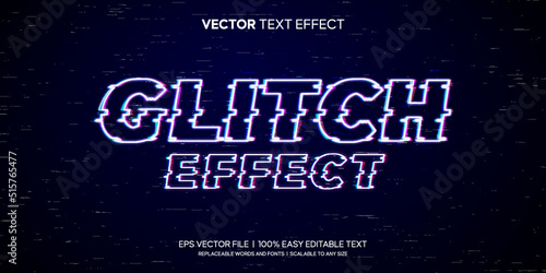 glitch trendy editable text effect