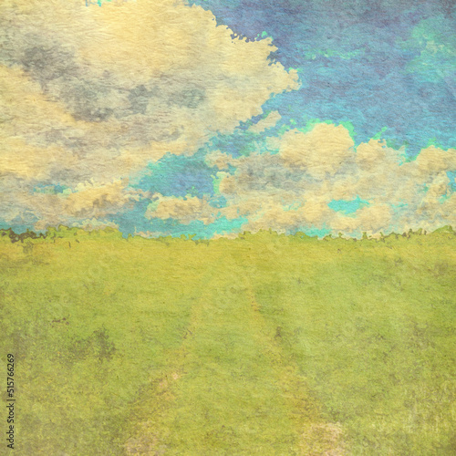 Wallpaper Mural retro watercolor background Torontodigital.ca