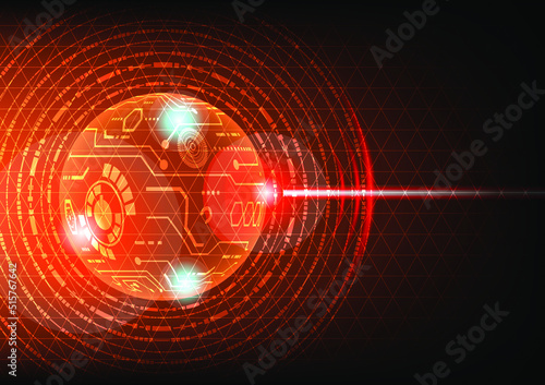 Abstract futuristic technological background with various technology elements. Hi-tech global communication.