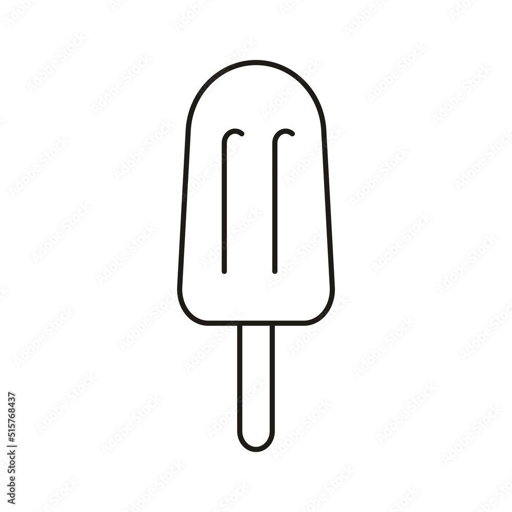 Ice cream simple vector illustration. Food dessert icon in flat style Ice cream simple vector illustration. Food dessert icon in flat style