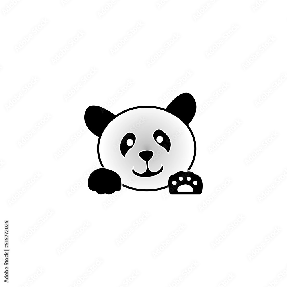 Obraz premium panda icon logo vector design
