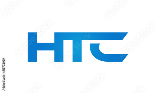 Connected HTC Letters logo Design Linked Chain logo Concept