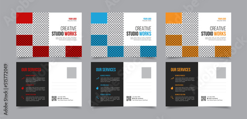 Professional Corporate Postcard Design Vector Template, Modern Postcard Layout Design for Business, Stunning Vector Postcard Template For Multipurpose, Vector Postcard with Creative Element