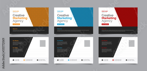 Professional Corporate Postcard Design Vector Template, Modern Postcard Layout Design for Business, Stunning Vector Postcard Template For Multipurpose, Vector Postcard with Creative Element