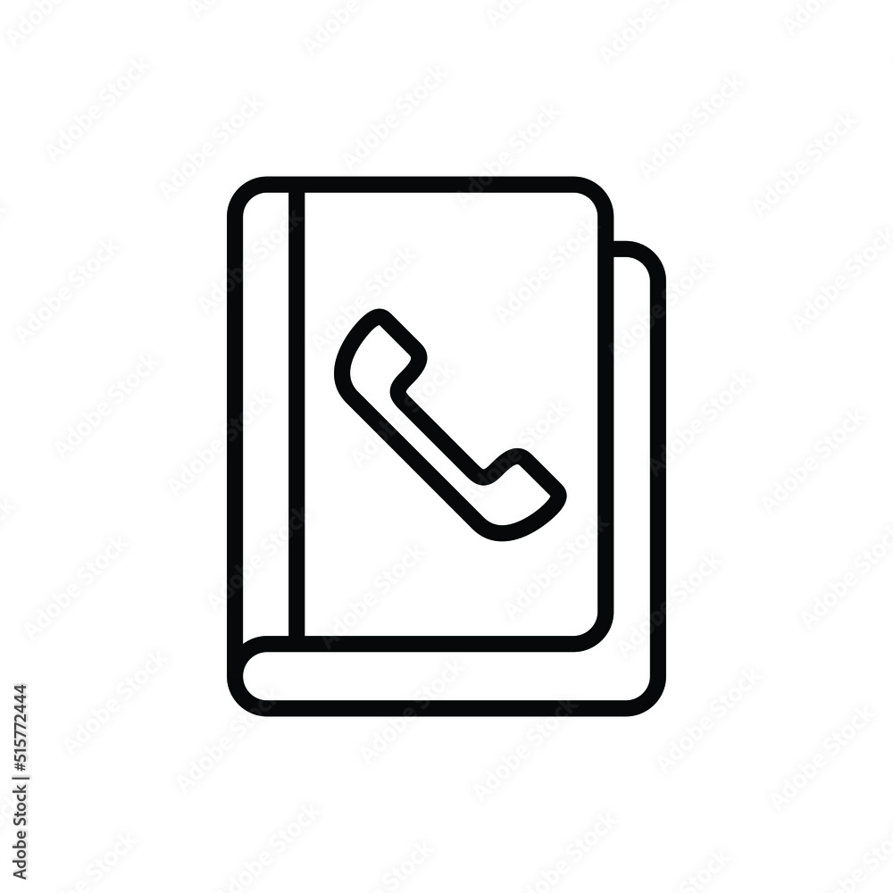 Phone contact book icon vector graphic illustration Phone contact book icon vector graphic illustration