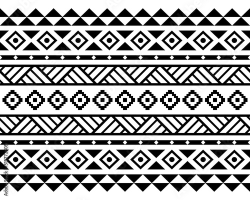 Polynesian Maori aztec tribal seamless pattern. Background for fabric, wallpaper, card template, wrapping paper, carpet, textile, cover. ethnic tattoo style pattern
