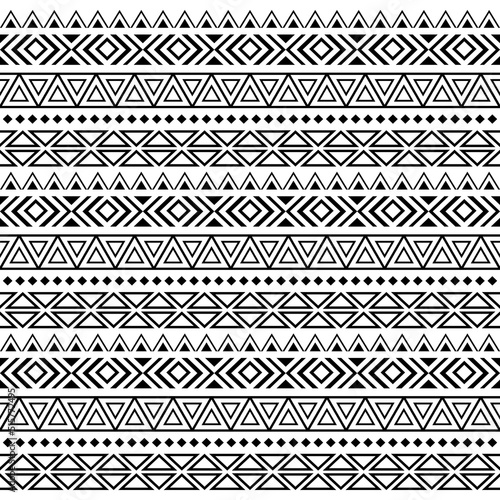 Polynesian Maori aztec tribal seamless pattern. Background for fabric, wallpaper, card template, wrapping paper, carpet, textile, cover. ethnic tattoo style pattern
